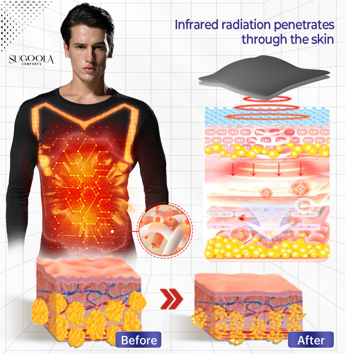 🦾Sugoola™ Far-Infrared Tourmaline Magnetic Mens Undershirt