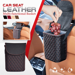 Car Seat Leather Multifunctional Basket